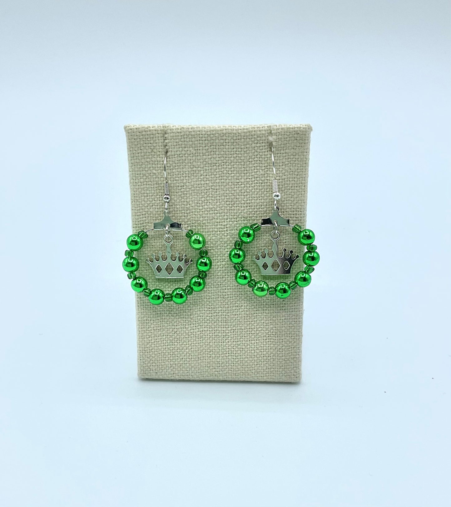 Mardi Gras Inspired Crown Earrings