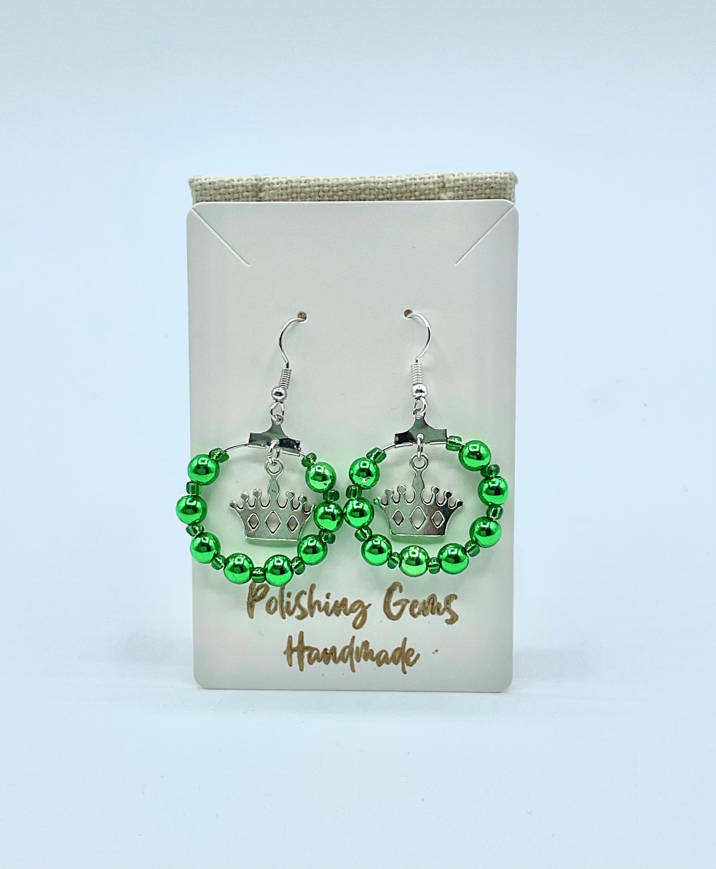 Mardi Gras Inspired Crown Earrings