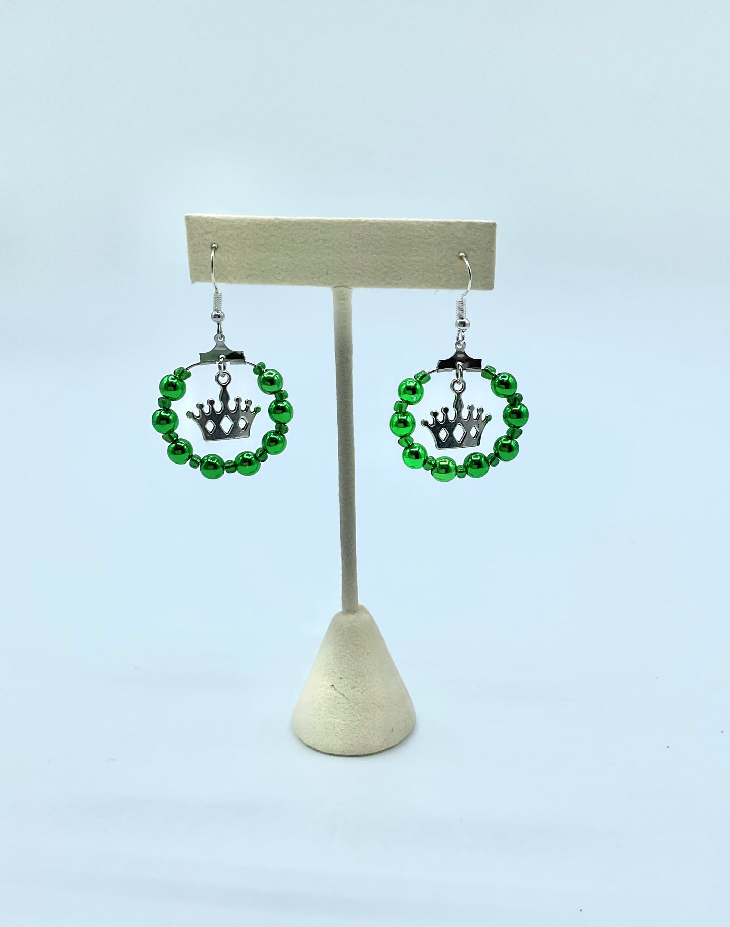 Mardi Gras Inspired Crown Earrings