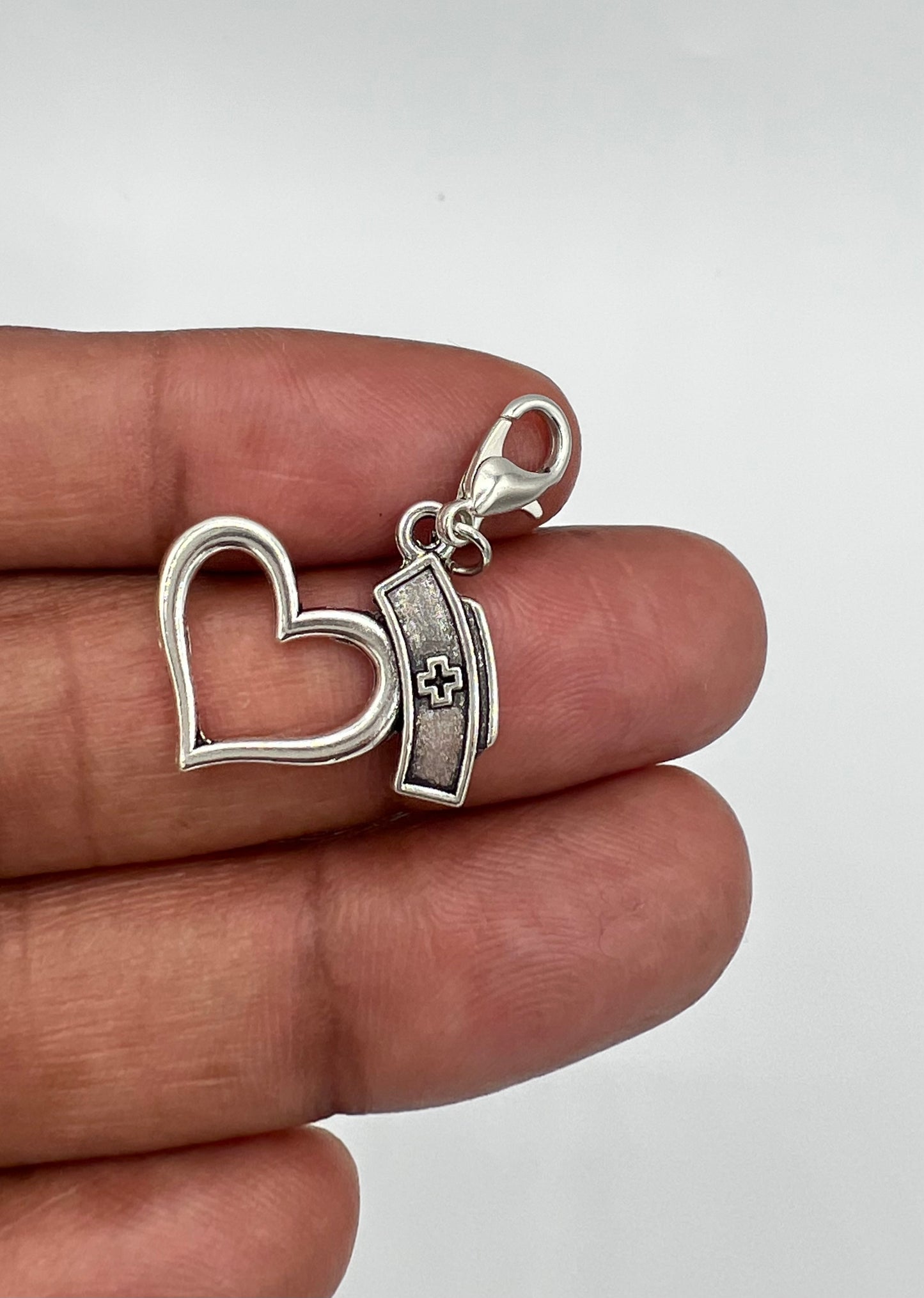 Nurse Charm, Badge Reel Accessory, Planner-Notebook Charm, Keychain Charm, Zipper Pull, Lanyard Charm, Nursing is a Work of Heart