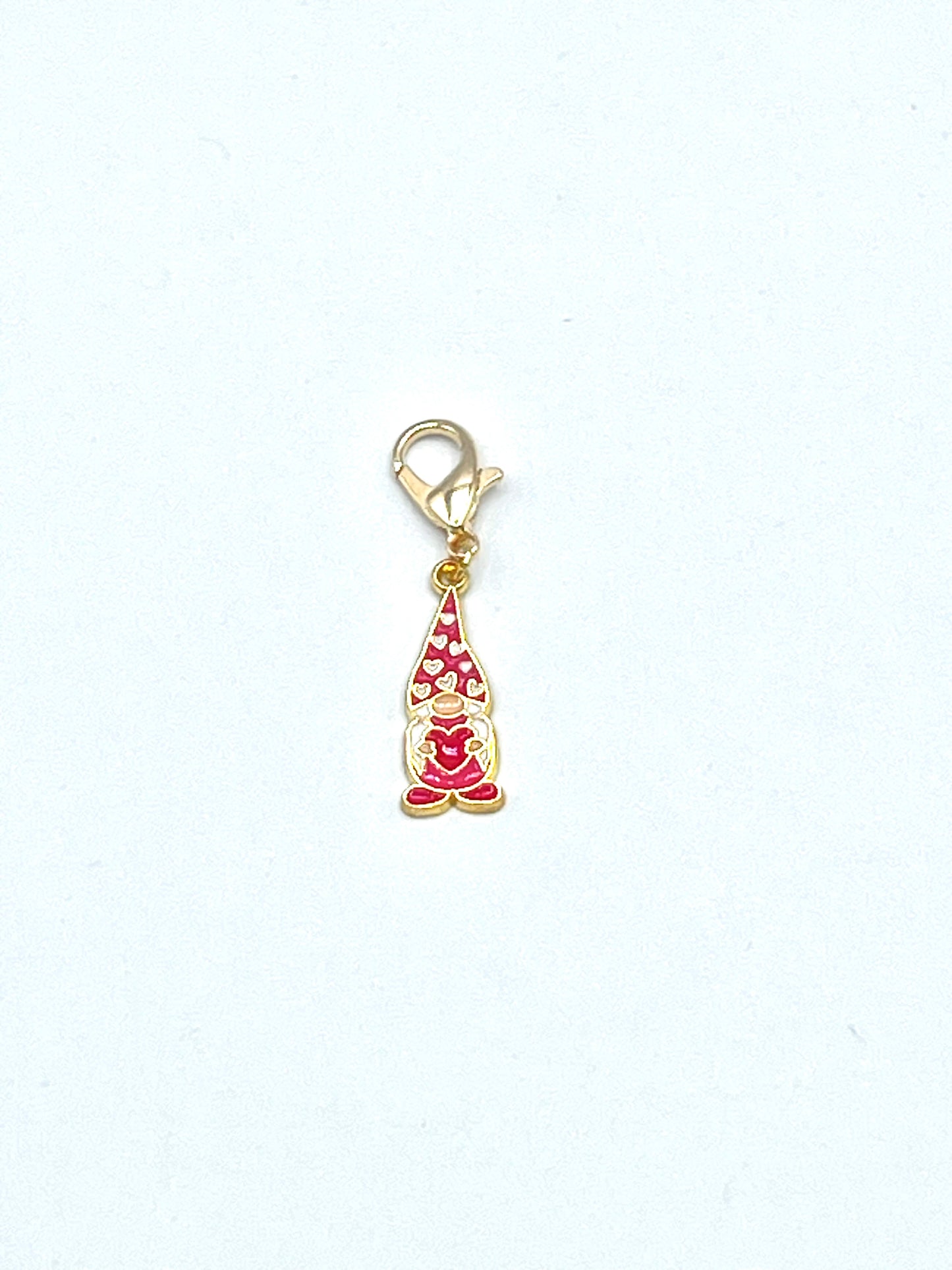 Gnome Charm Accessory Enamel Valentine's Heart Friendship Love