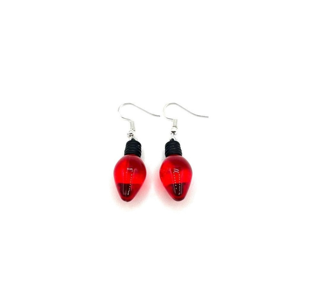 Red Lightbulb Earrings (Holiday/Christmas Inspired)