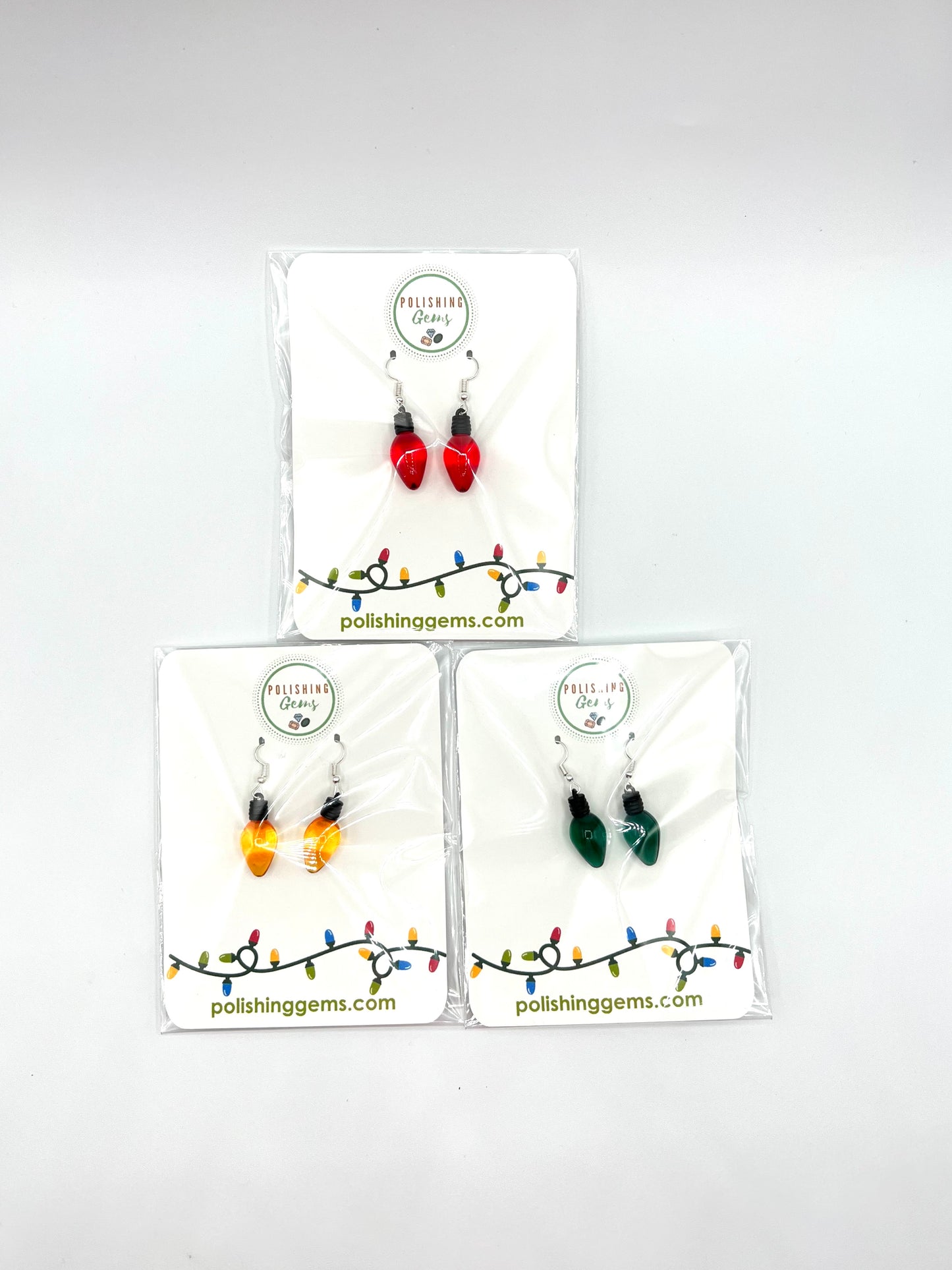 Red Lightbulb Earrings (Holiday/Christmas Inspired)