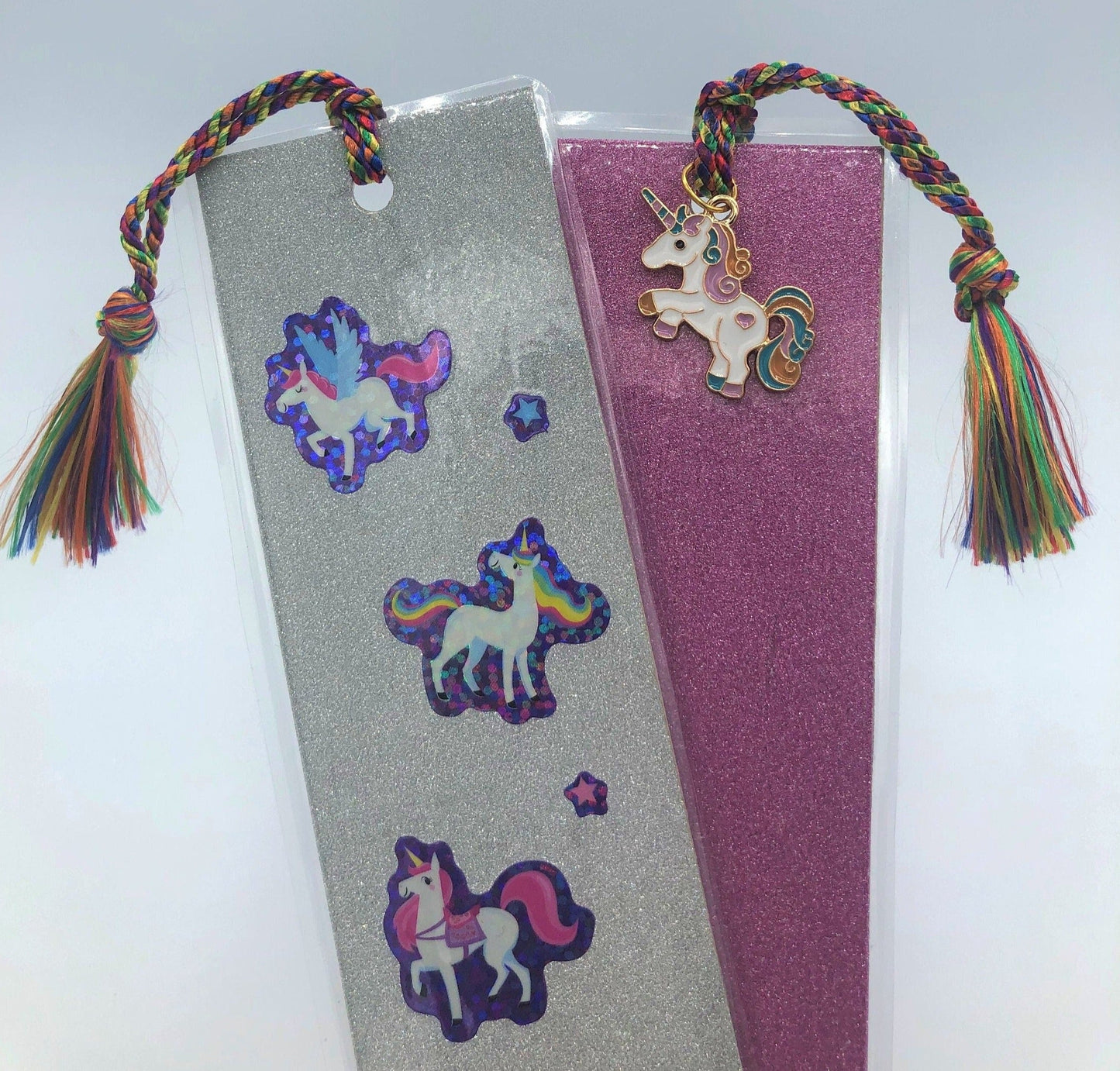 Sparkly Unicorn Laminated Bookmark