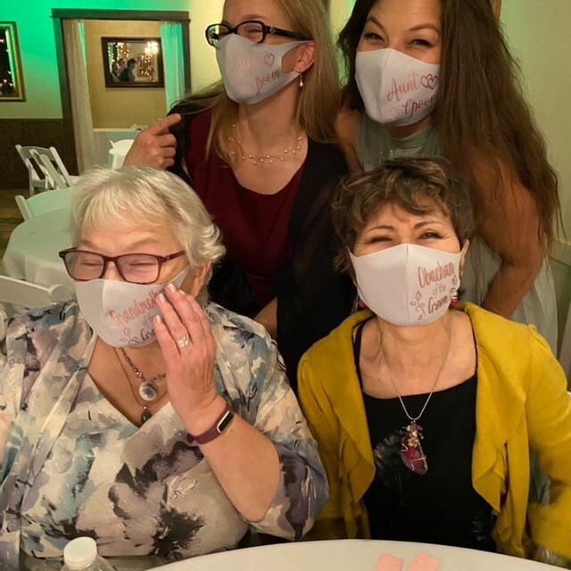 Aunt of the Groom Face Mask Face