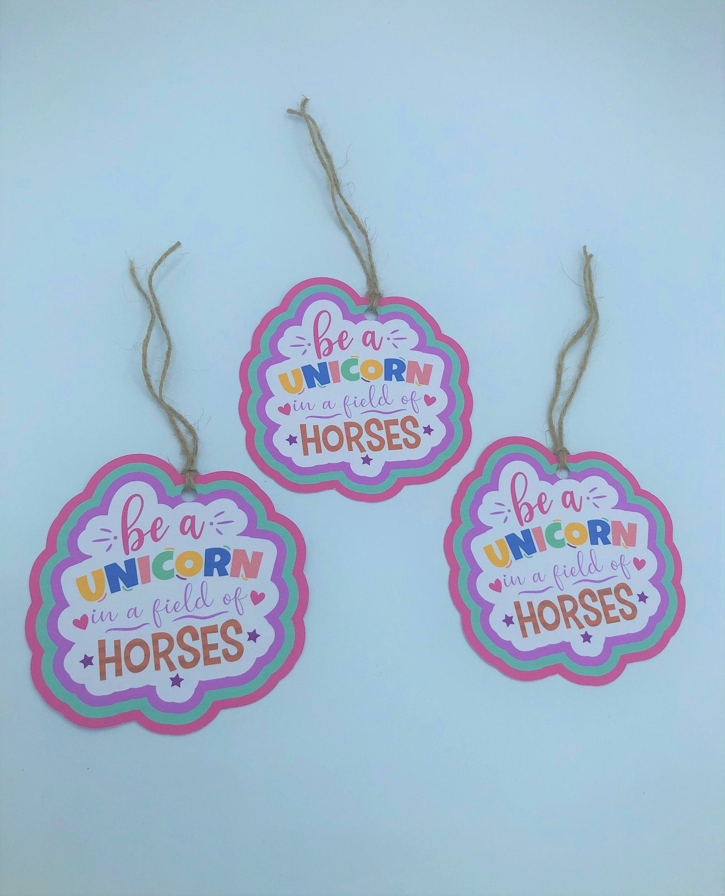 Be a UNICORN in a Field of HORSES Gift Tag and Bag