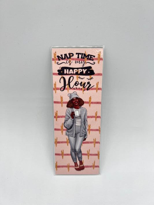 Nap Time Laminated Bookmark Young Woman of Color