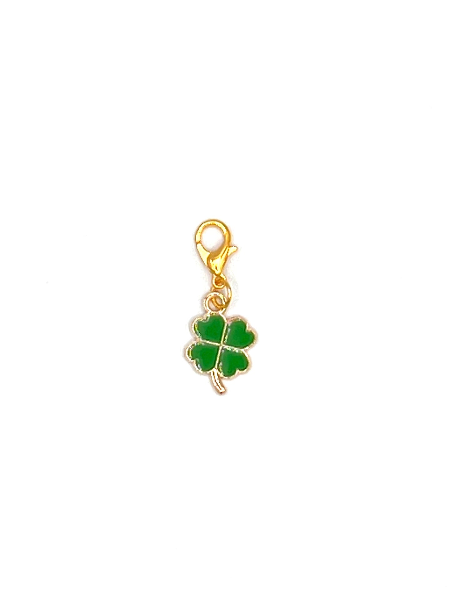 Green Enamel 4 Leaf Clover Shamrock Accessory