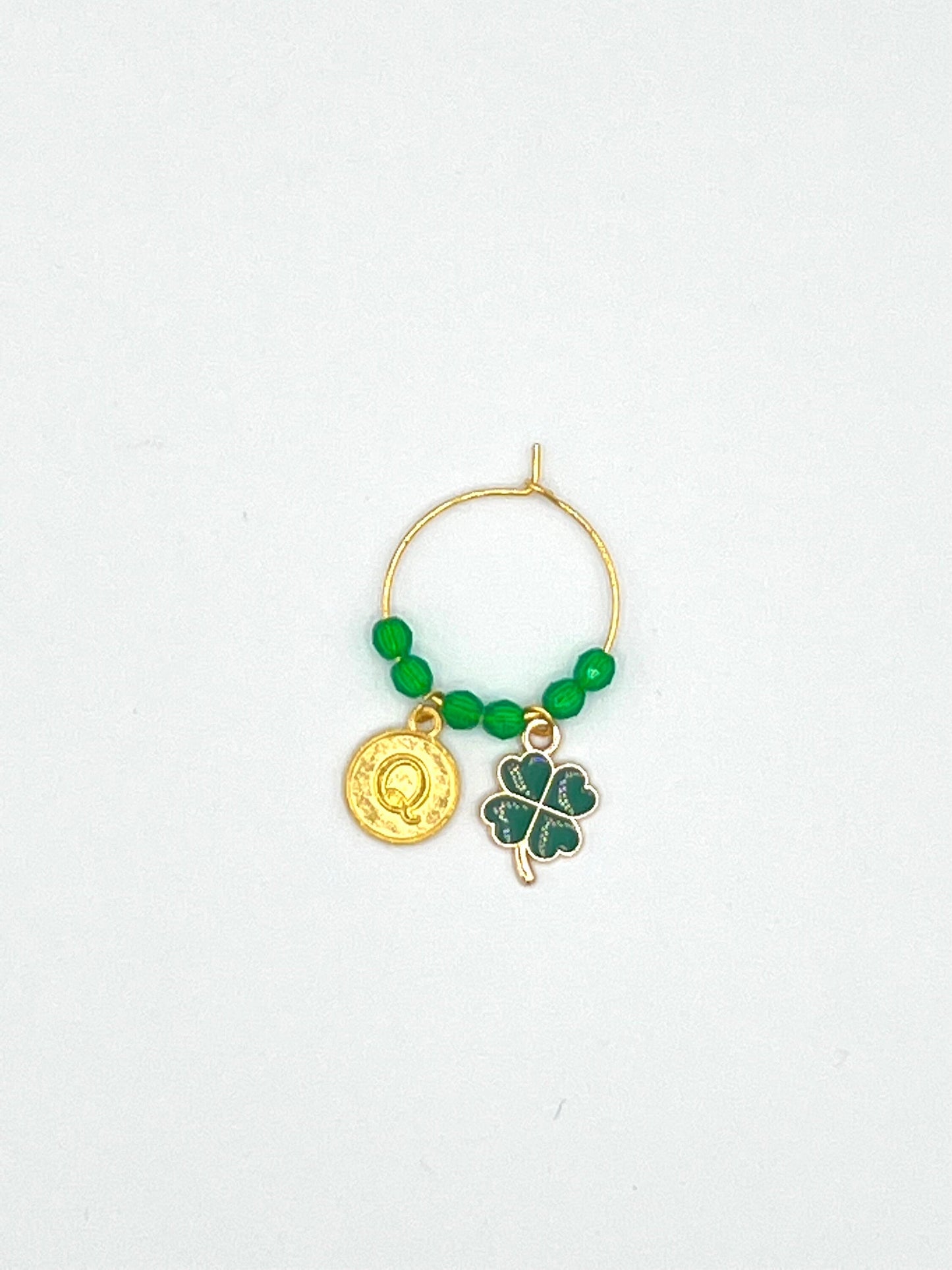 Wine Glass Charms - Shamrock 4 Leaf Clover