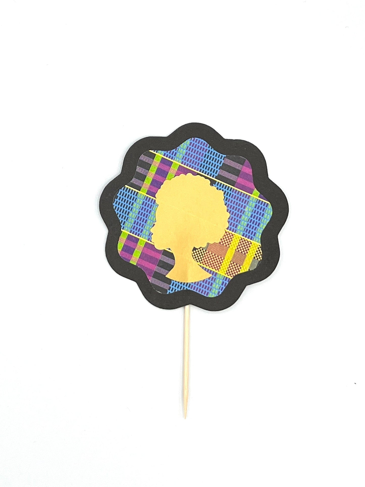 Afro Woman Cupcake Toppers