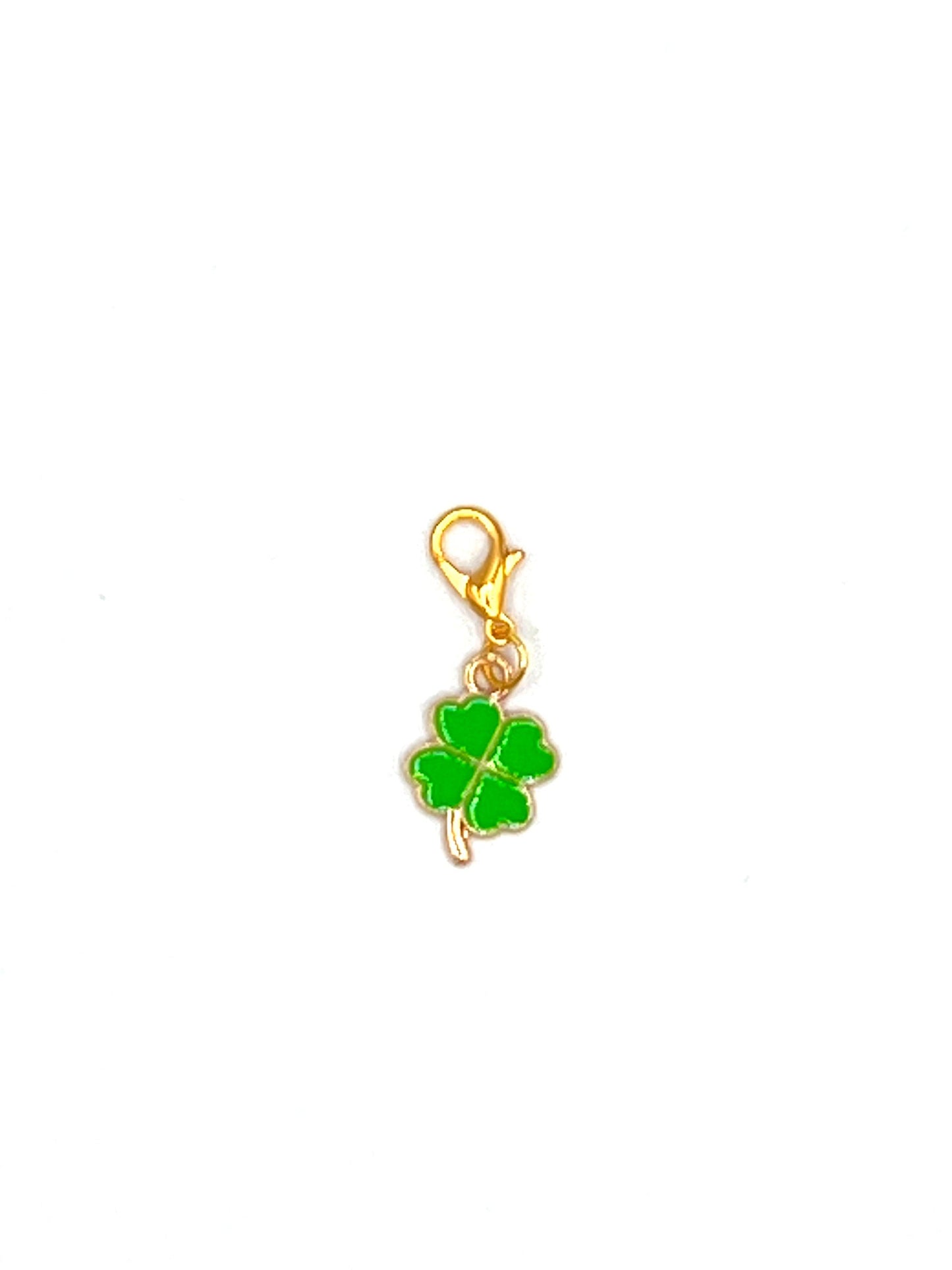 Green Enamel 4 Leaf Clover Shamrock Accessory