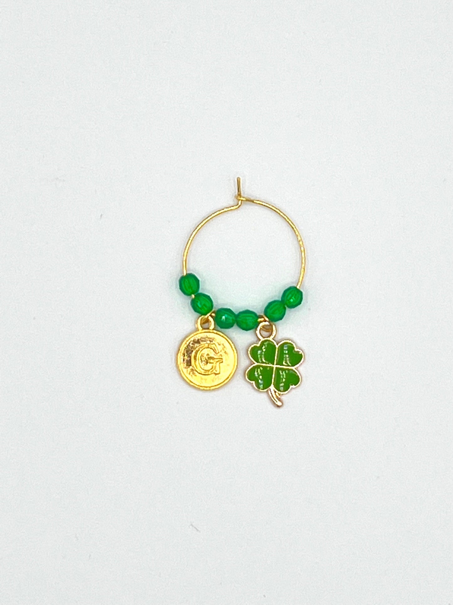 Wine Glass Charms - Shamrock 4 Leaf Clover