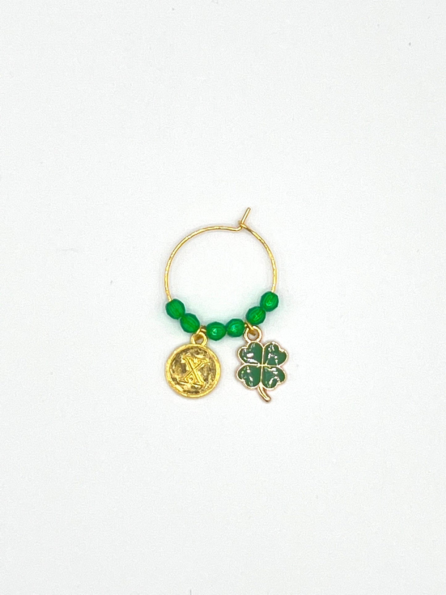 Wine Glass Charms - Shamrock 4 Leaf Clover