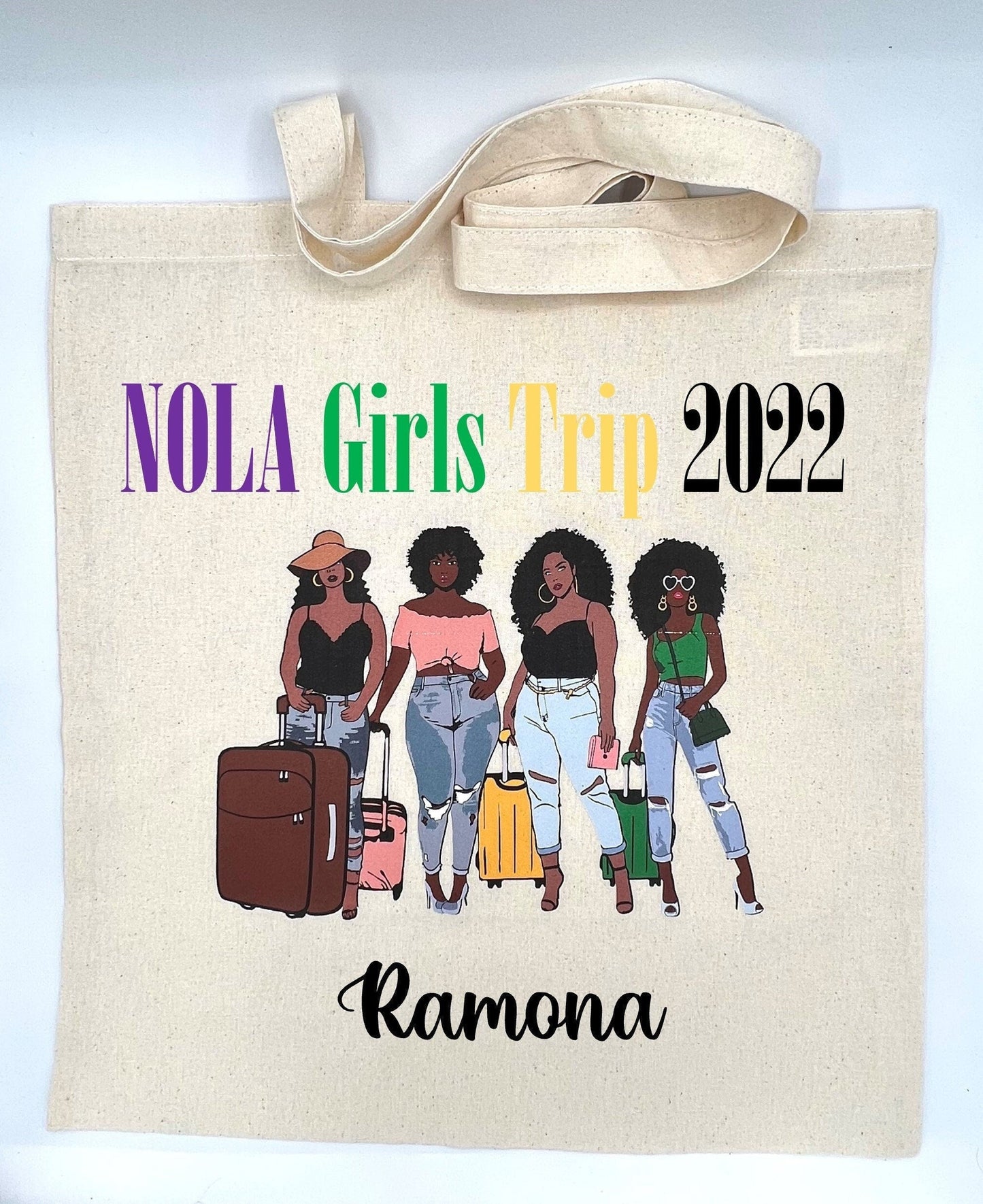 Personalized Tote Bag Girl’s Trip "NOLA Girls Trip 2023"