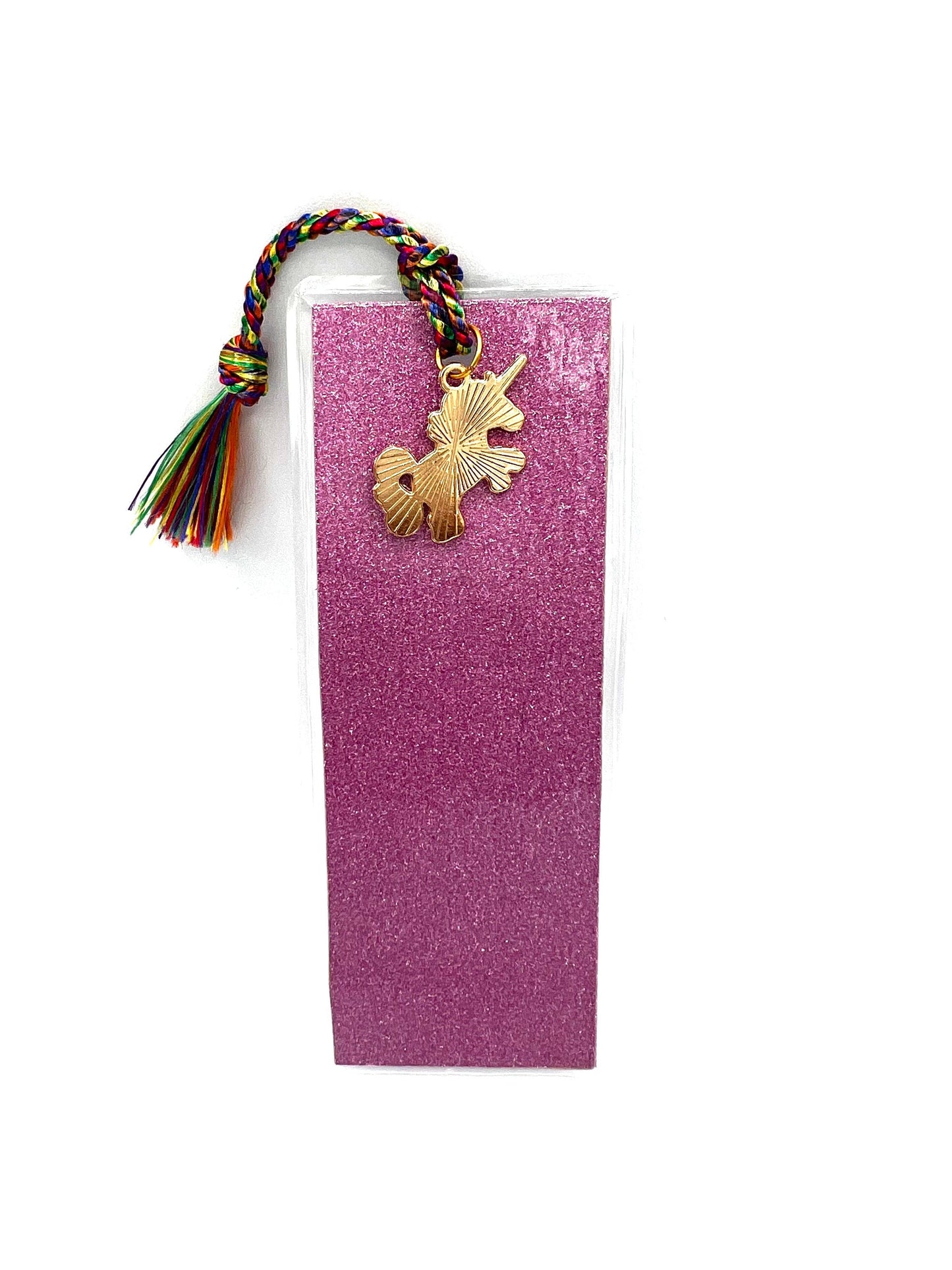 Sparkly Unicorn Laminated Bookmark