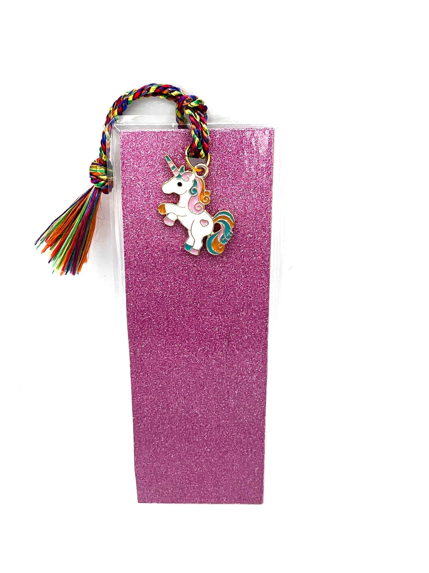 Sparkly Unicorn Laminated Bookmark