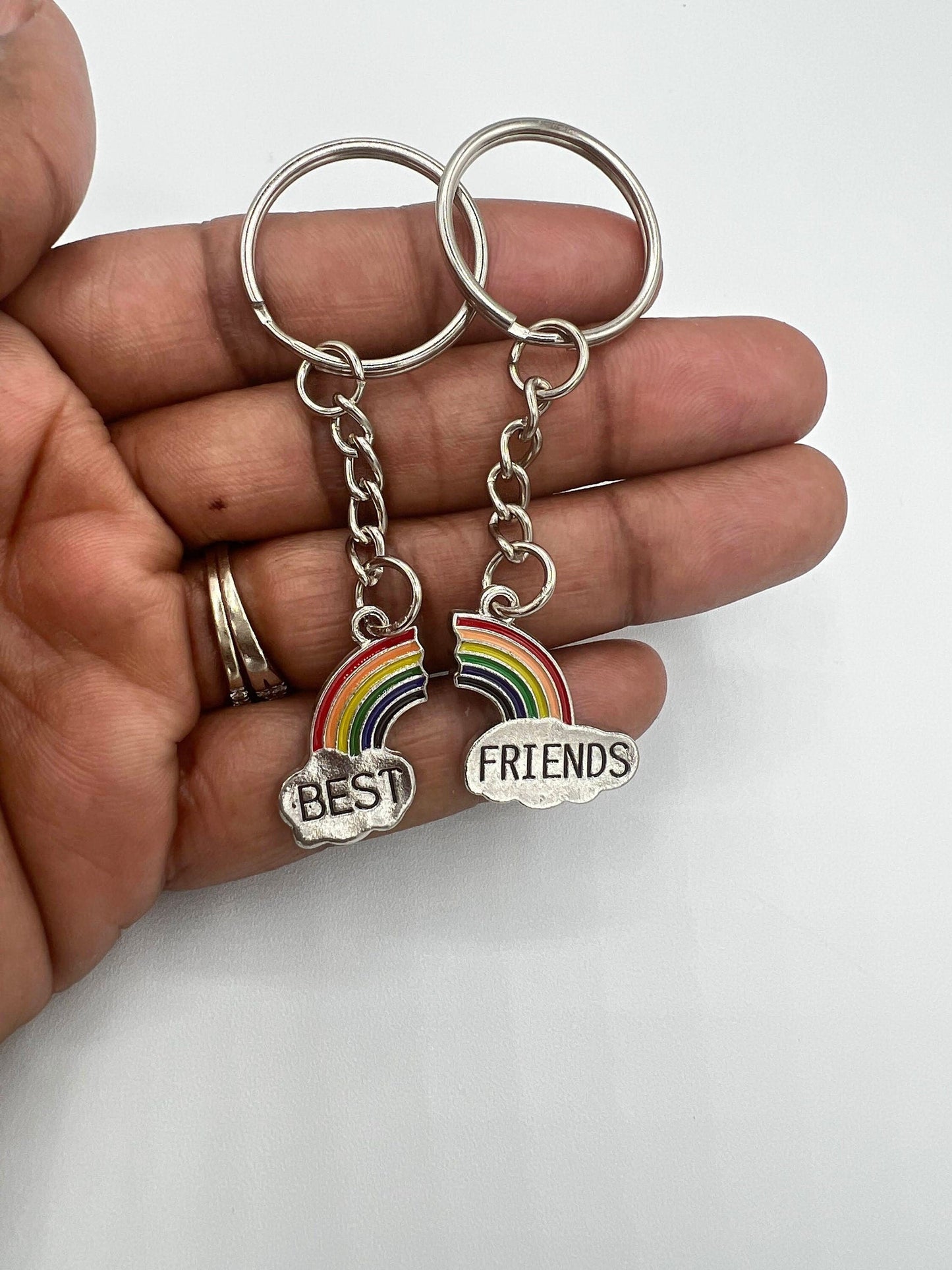 Keychain Charm Set Rainbow Best Friends