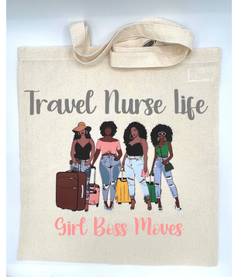 Personalized Tote Bag "Travel Nurse Life"